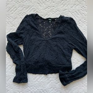 Wild Fable cropped lace blouse